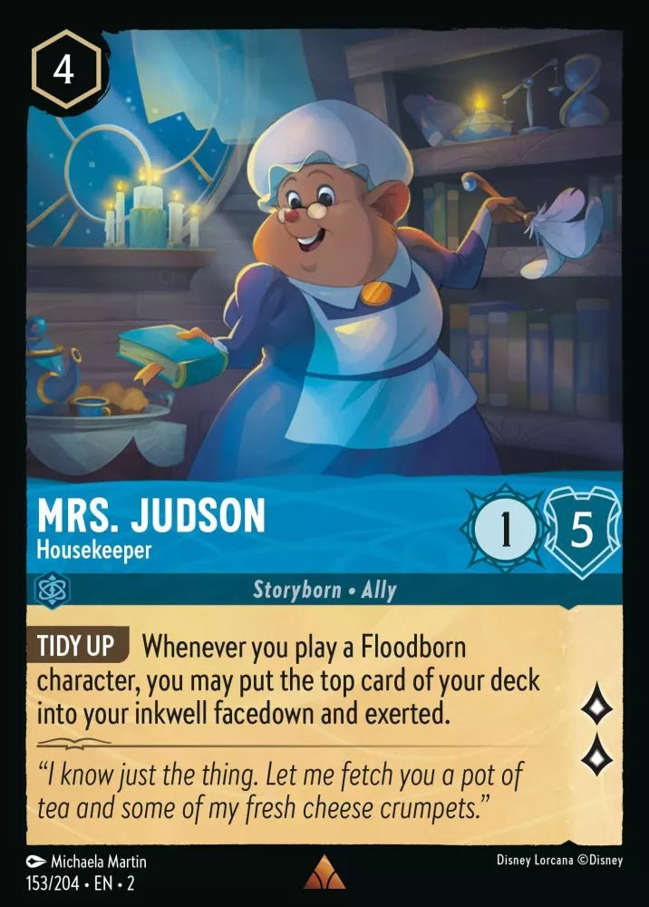 Disney Lorcana - [153/204][S2] - MRS. JUDSON - Housekeeper ENG NON-FOIL [M/NM] - The Great Illuminary -