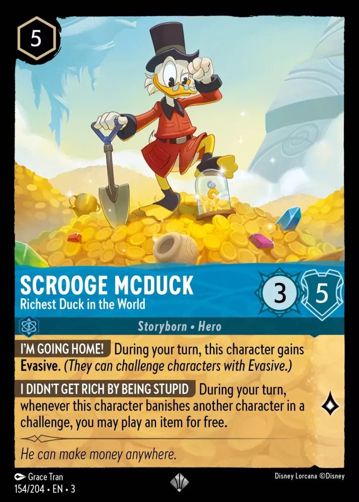 Disney Lorcana - [154/204][S3] - SCROOGE MCDUCK - Richest Duck in the World FOIL [M/NM] - The Great Illuminary -