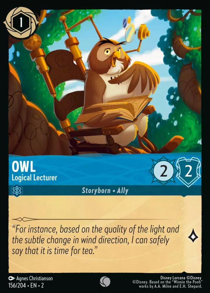 Disney Lorcana - [156/204][S2] - OWL - Logical Lecturer ENG FOIL [M/NM] - The Great Illuminary -