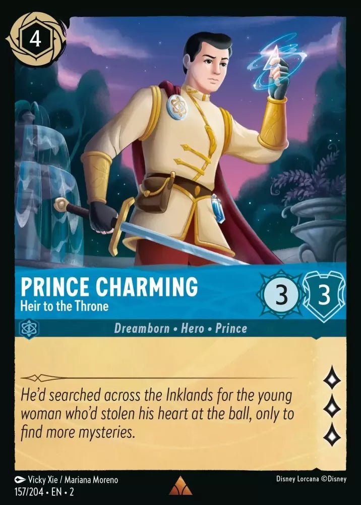 Disney Lorcana - [157/204][S2] - PRINCE CHARMING - Heir to the Throne ENG FOIL [M/NM] - The Great Illuminary -