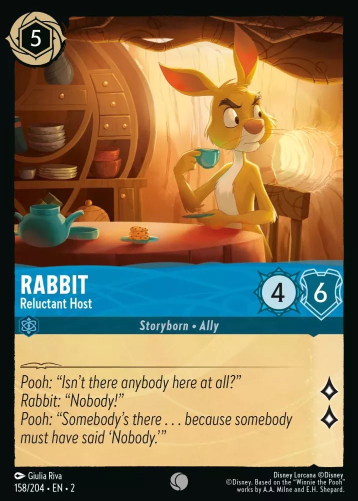 Disney Lorcana - [158/204][S2] - RABBIT - Reluctant Host ENG NON-FOIL [M/NM] - The Great Illuminary -