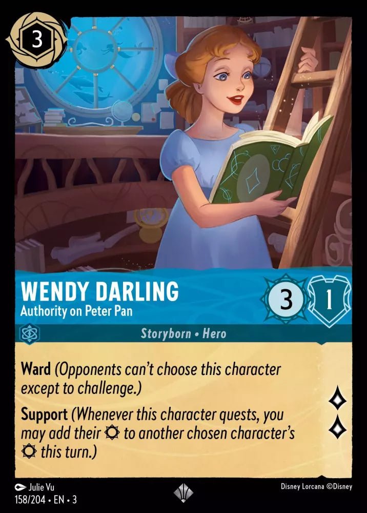 Disney Lorcana - [158/204][S3] - WENDY DARLING - Authority on Peter Pan FOIL [M/NM] - The Great Illuminary -