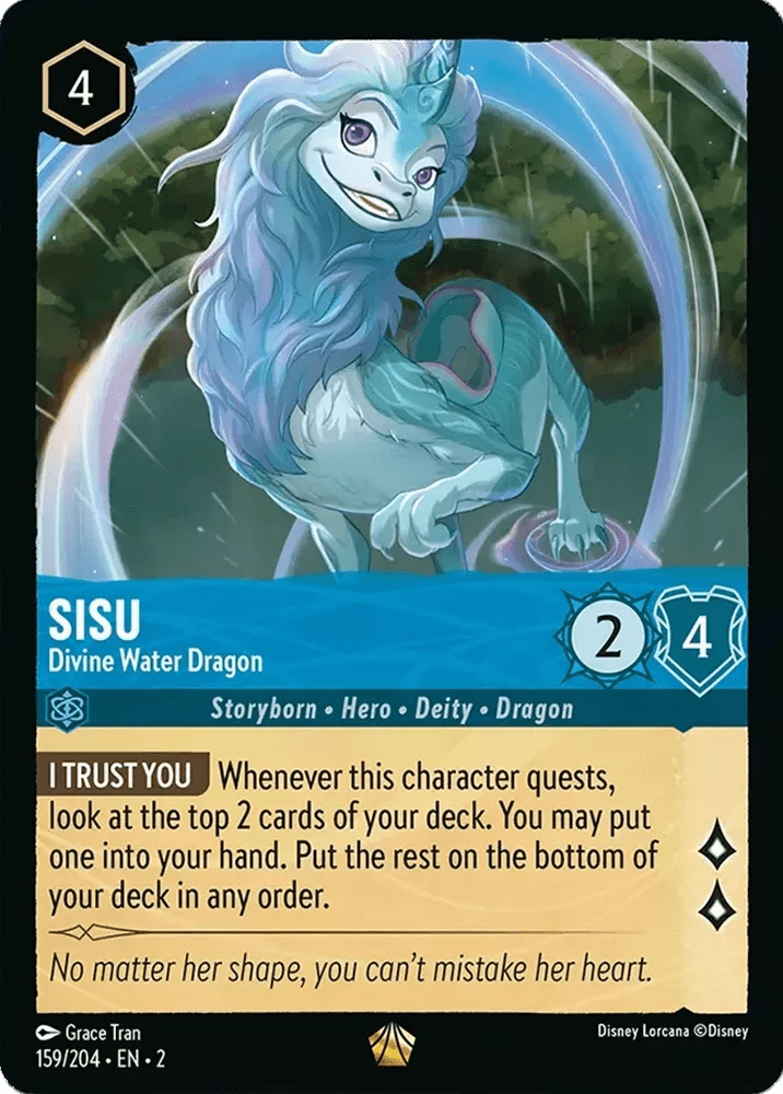 Disney Lorcana - [159/204][S2] - SISU - Divine Water Dragon ENG FOIL [M/NM] - The Great Illuminary -