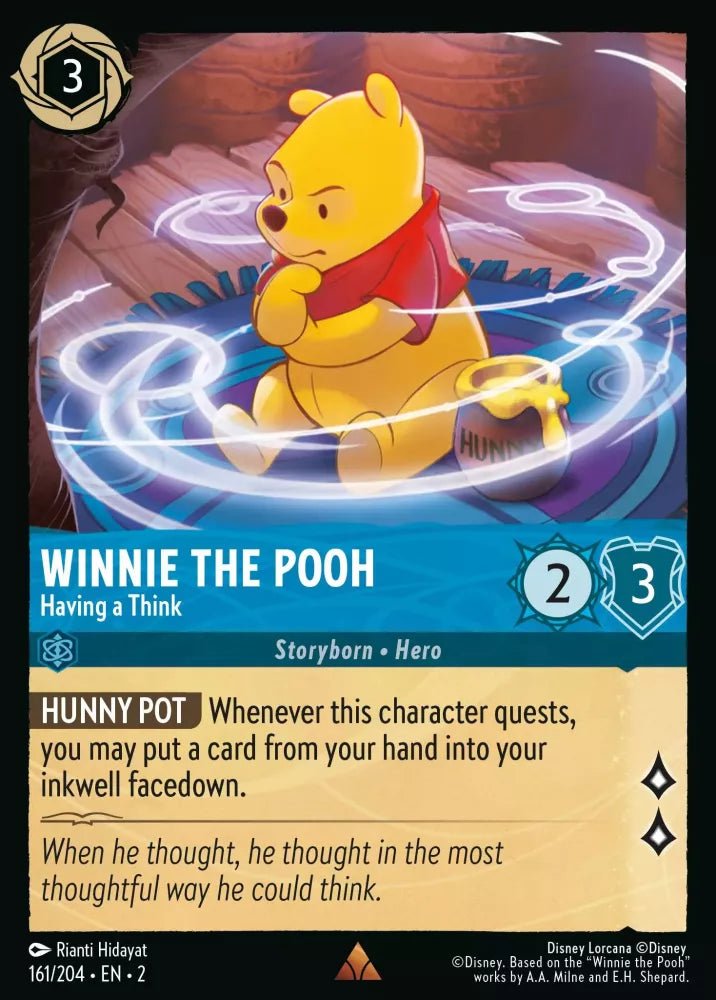 Disney Lorcana - [161/204][S2] - WINNIE THE POOH - Having a Think ENG FOIL [M/NM] - The Great Illuminary -