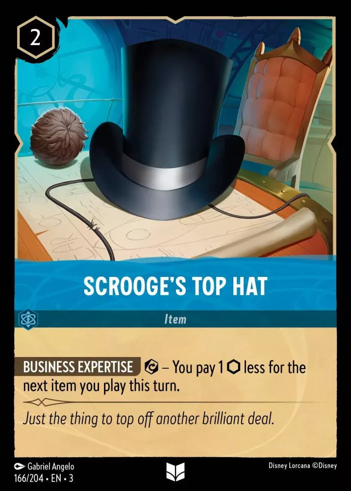 Disney Lorcana - [166/204][S3] - SCROOGE'S TOP HAT ENG FOIL [M/NM] - The Great Illuminary -