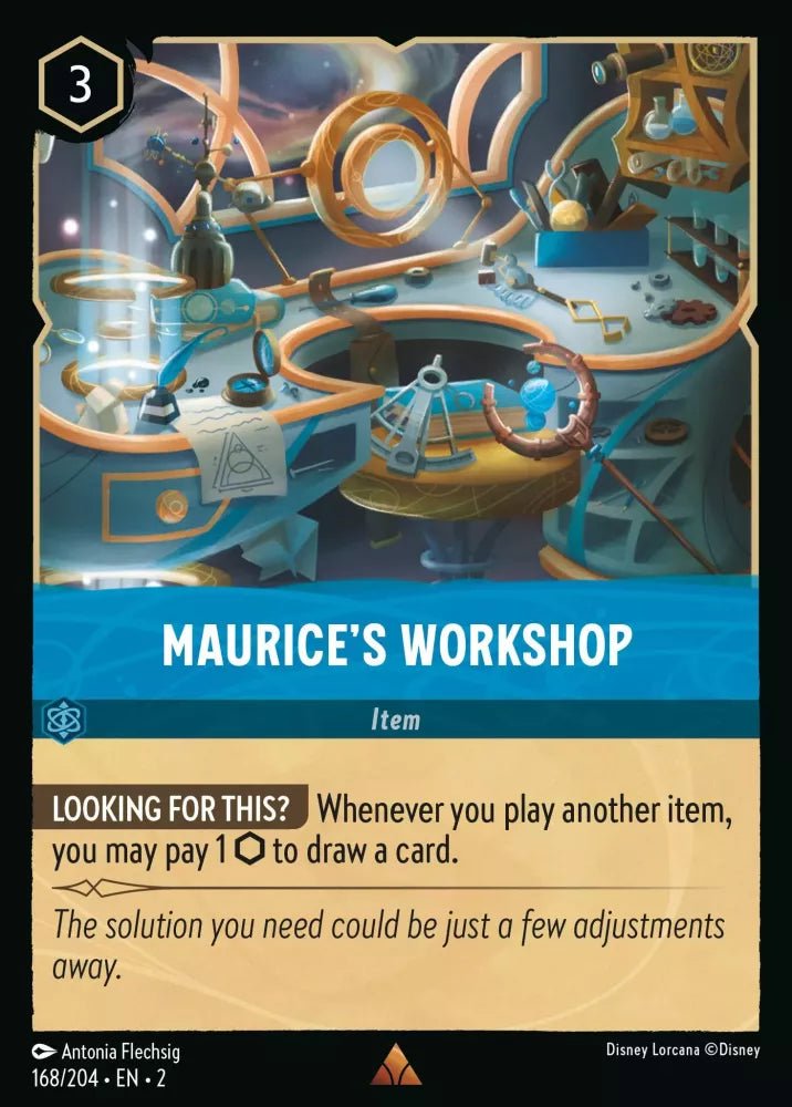 Disney Lorcana - [168/204][S2] - MAURICE'S WORKSHOP ENG FOIL [M/NM] - The Great Illuminary -