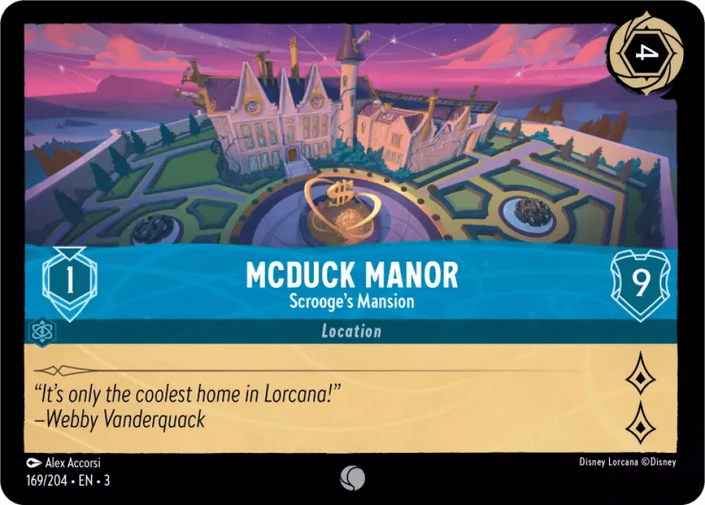 Disney Lorcana - [169/204][S3] - MCDUCK MANOR - Scrooge's Mansion ENG FOIL [M/NM] - The Great Illuminary -