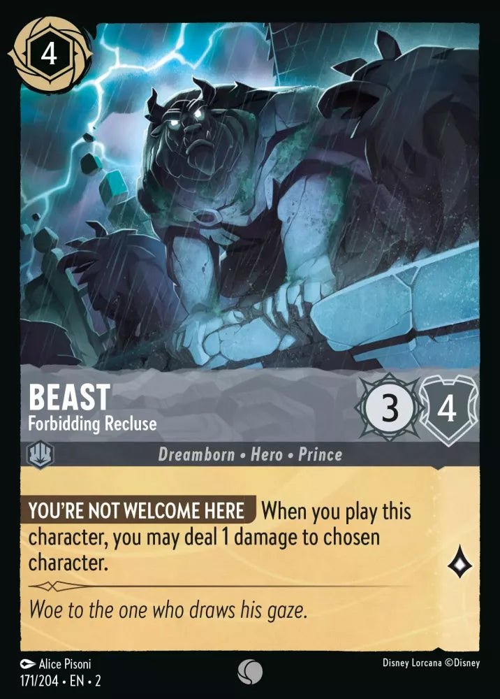 Disney Lorcana - [171/204][S2] - BEAST - Forbidding Recluse ENG FOIL [M/NM] - The Great Illuminary -