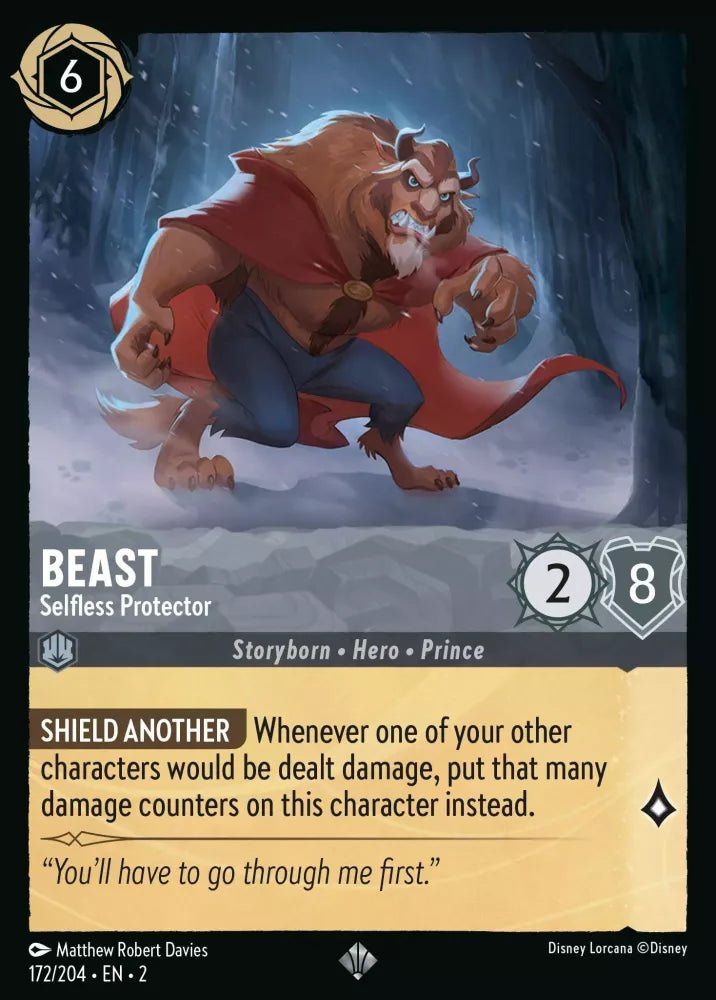 Disney Lorcana - [172/204][S2] - BEAST - Selfless Protector ENG FOIL [M/NM] - The Great Illuminary -