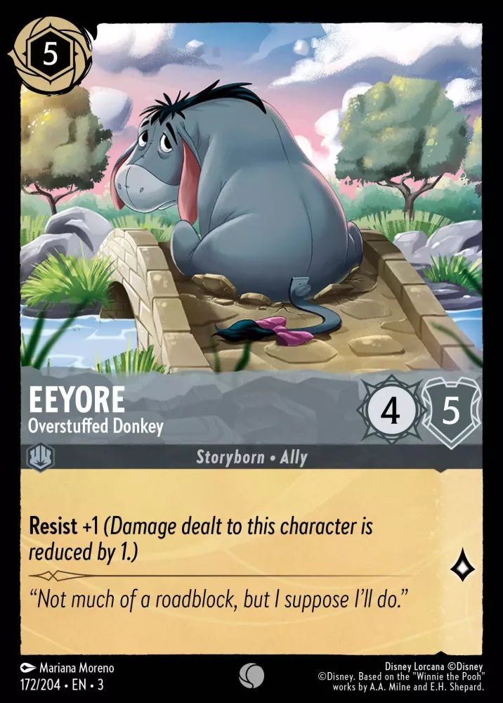 Disney Lorcana - [172/204][S3] - EEYORE - Overstuffed Donkey ENG FOIL [M/NM] - The Great Illuminary -