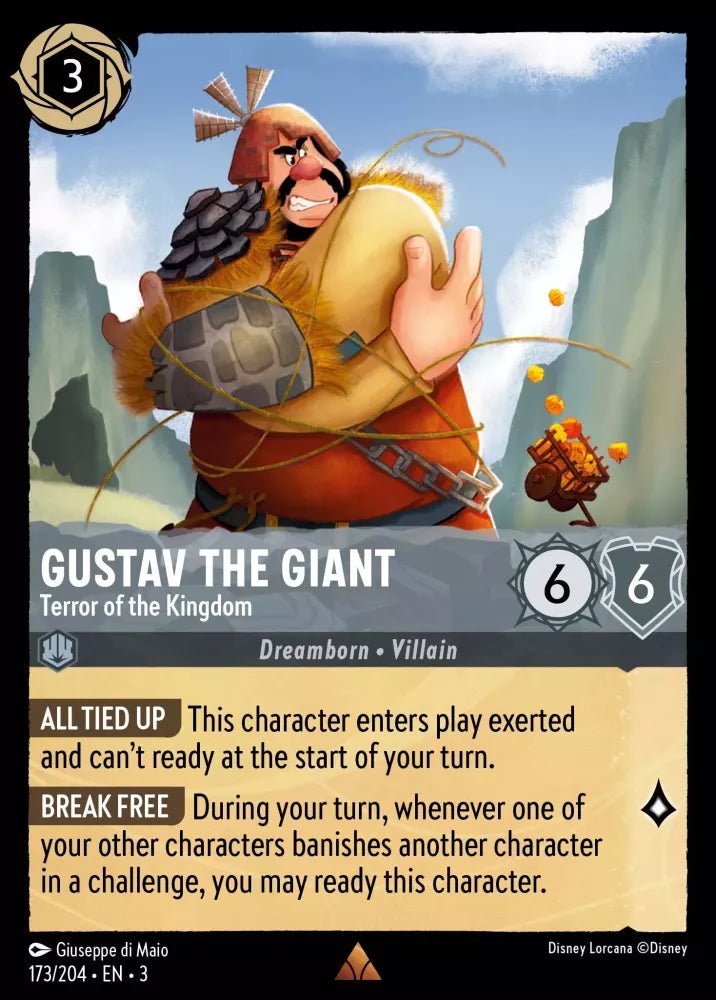 Disney Lorcana - [173/204][S3] - GUSTAV THE GIANT - Terror of the Kingdom ENG FOIL [M/NM] - The Great Illuminary -