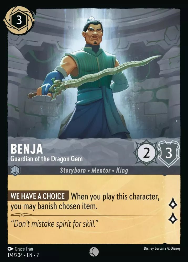 Disney Lorcana - [174/204][S2] - BENJA - Guardian of the Dragon Gem ENG FOIL [M/NM] - The Great Illuminary -