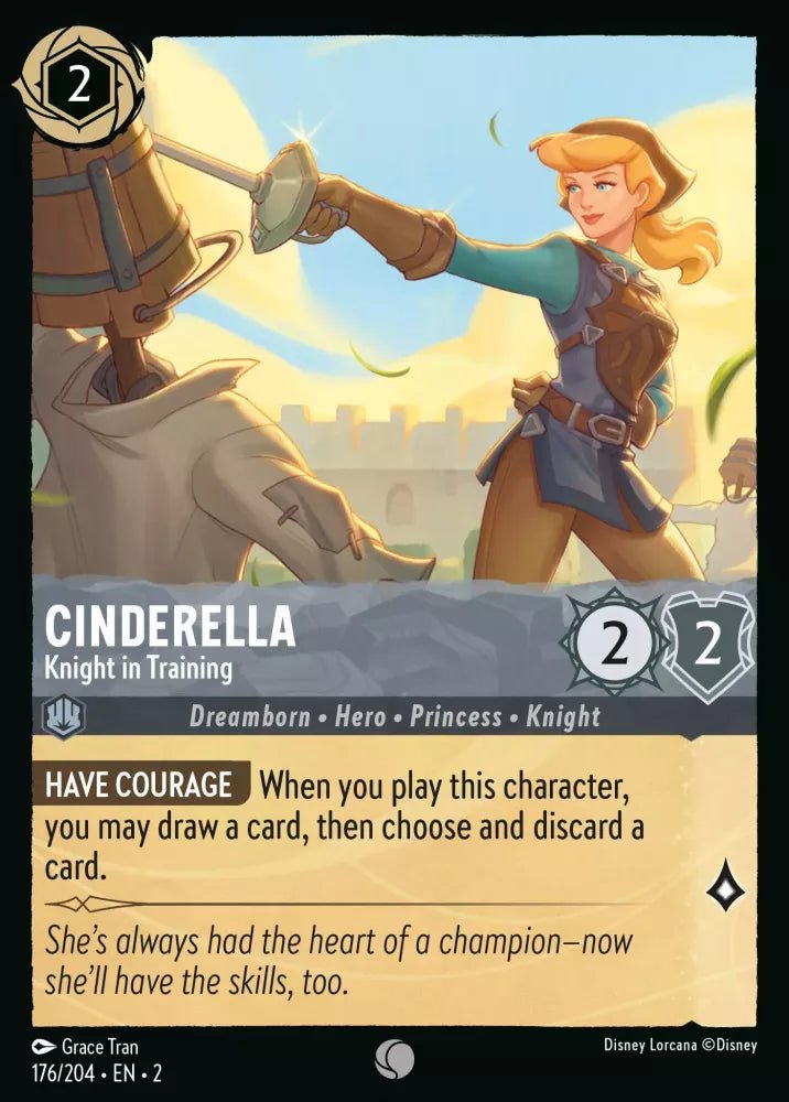 Disney Lorcana - [176/204][S2] - CINDERELLA - Knight in Training ENG FOIL [M/NM] - The Great Illuminary -