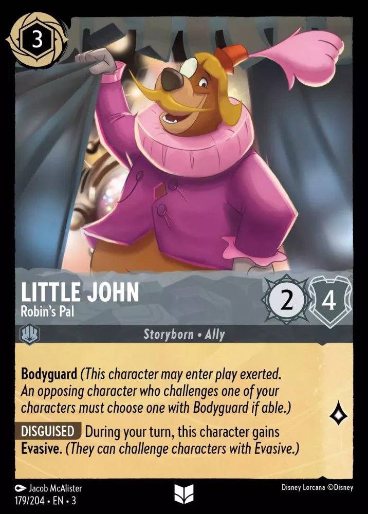 Disney Lorcana - [179/204][S3] - LITTLE JOHN - Robin's Pal ENG FOIL [M/NM] - The Great Illuminary -