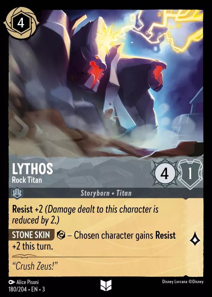 Disney Lorcana - [180/204][S3] - LYTHOS - Rock Titan ENG FOIL [M/NM] - The Great Illuminary -