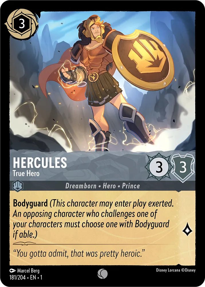 Disney Lorcana - [181/204] - HERCULES - True Hero ENG FOIL [M/NM] - The Great Illuminary -