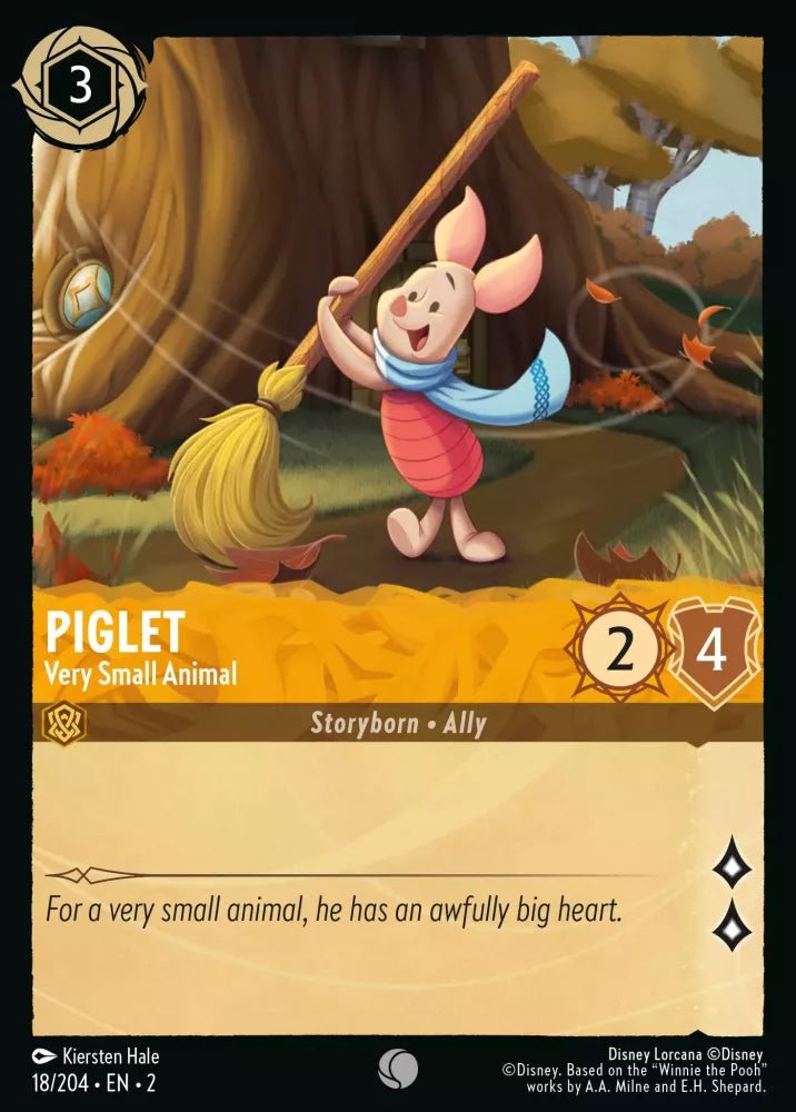 Disney Lorcana - [18/204][S2] - PIGLET - Very Small Animal Pet ENG FOIL [M/NM] - The Great Illuminary -