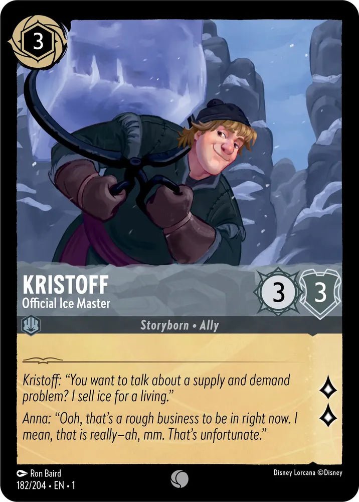 Disney Lorcana - [182/204] - KRISTOFF - Official Ice Master ENG FOIL [M/NM] - The Great Illuminary -