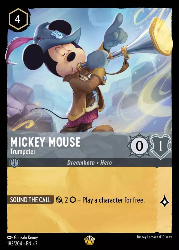 Disney Lorcana - [182/204][S3] - MICKEY MOUSE - Trumpeter ENG FOIL [M/NM] - The Great Illuminary -