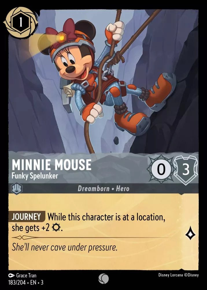 Disney Lorcana - [183/204][S3] - MINNIE MOUSE - Funky Spelunker ENG FOIL [M/NM] - The Great Illuminary -