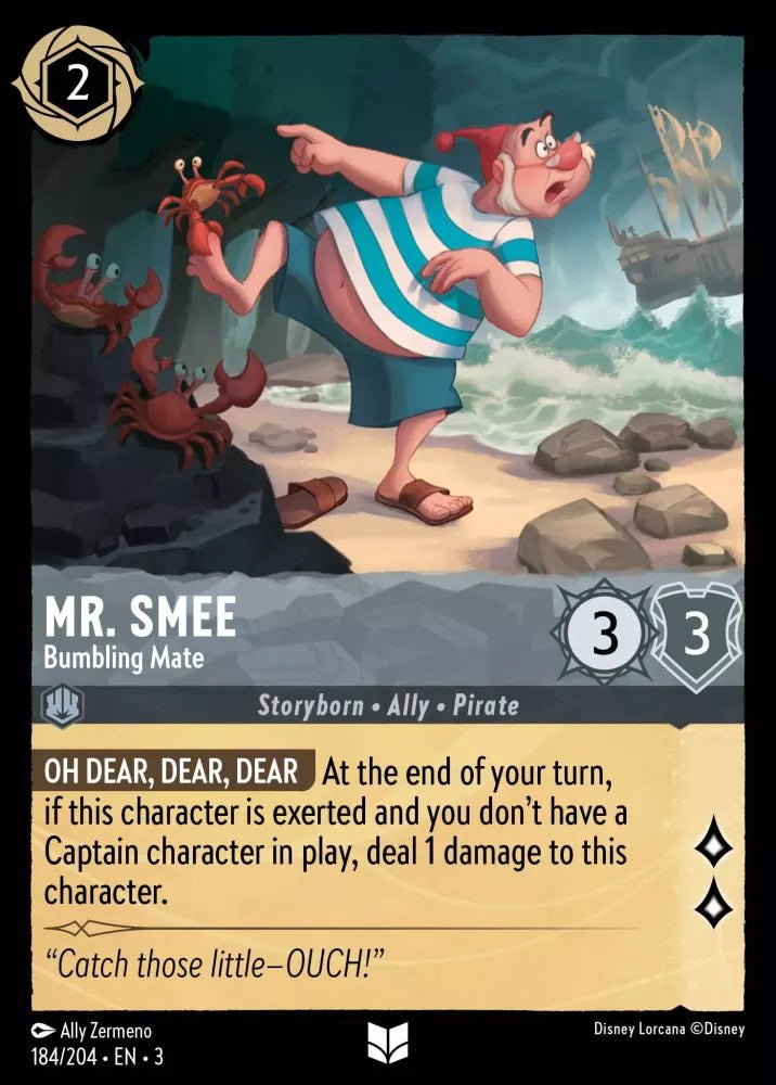 Disney Lorcana - [184/204][S3] - MR. SMEE - Bumbling Mate ENG FOIL [M/NM] - The Great Illuminary -