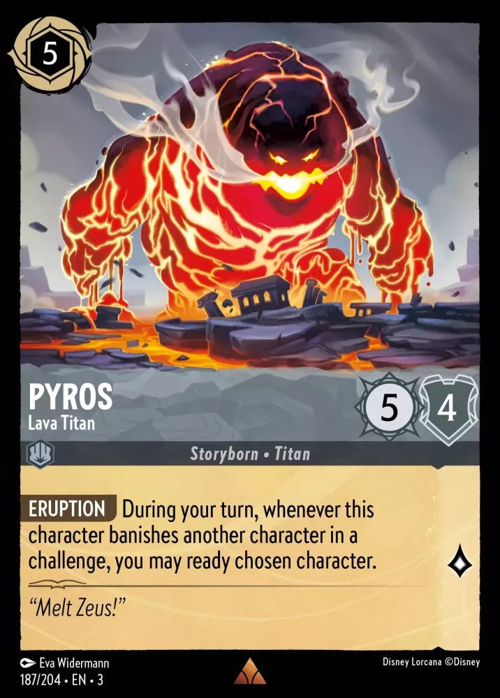 Disney Lorcana - [187/204][S3] - PYROS - Lava Titan ENG FOIL [M/NM] - The Great Illuminary -