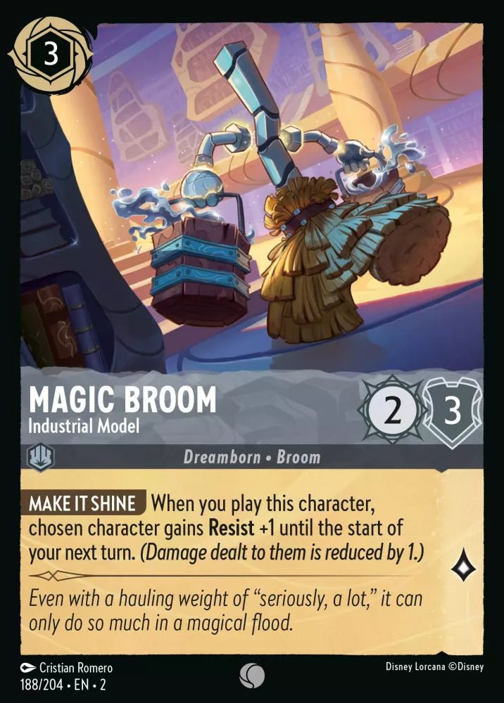 Disney Lorcana - [188/204][S2] - MAGIC BROOM - Industrial Model ENG FOIL [M/NM] - The Great Illuminary -