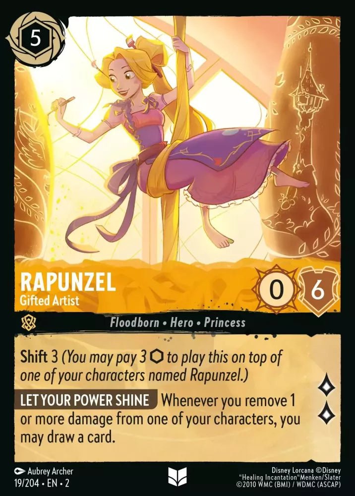 Disney Lorcana - [19/204][S2] - RAPUNZEL - Gifted Artist Pet ENG NON-FOIL [M/NM] - The Great Illuminary -