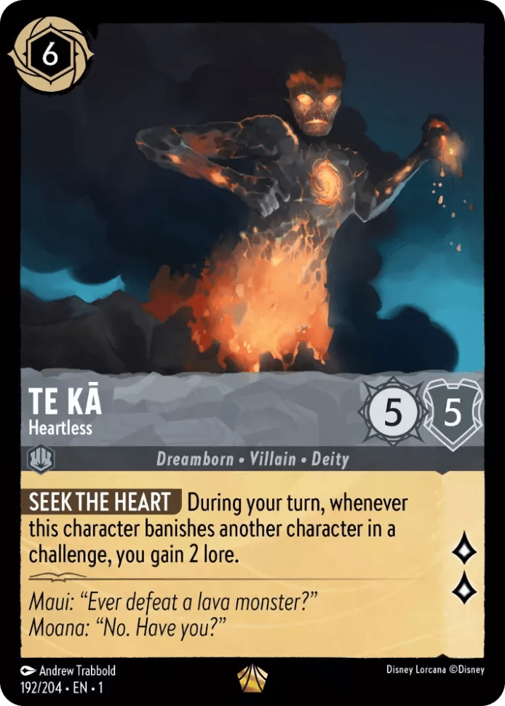 Disney Lorcana - [192/204] - TE KA - Heartless ENG FOIL [M/NM] - The Great Illuminary -