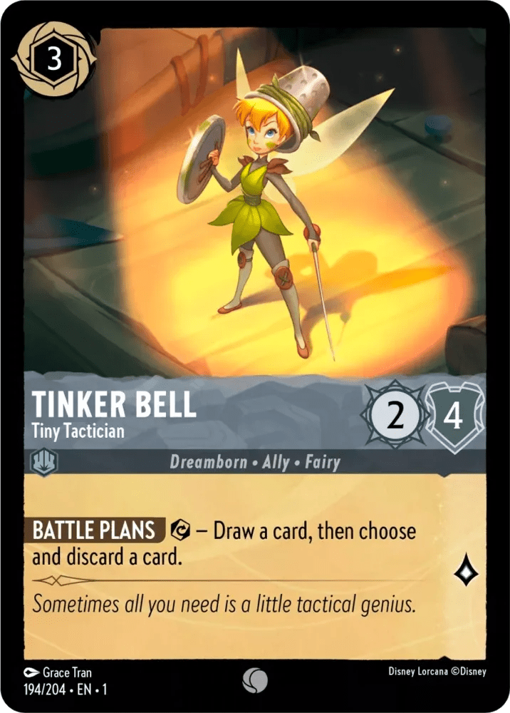 Disney Lorcana - [194/204] - TINKER BELL - Tiny Tactician ENG FOIL [M/NM] - The Great Illuminary -