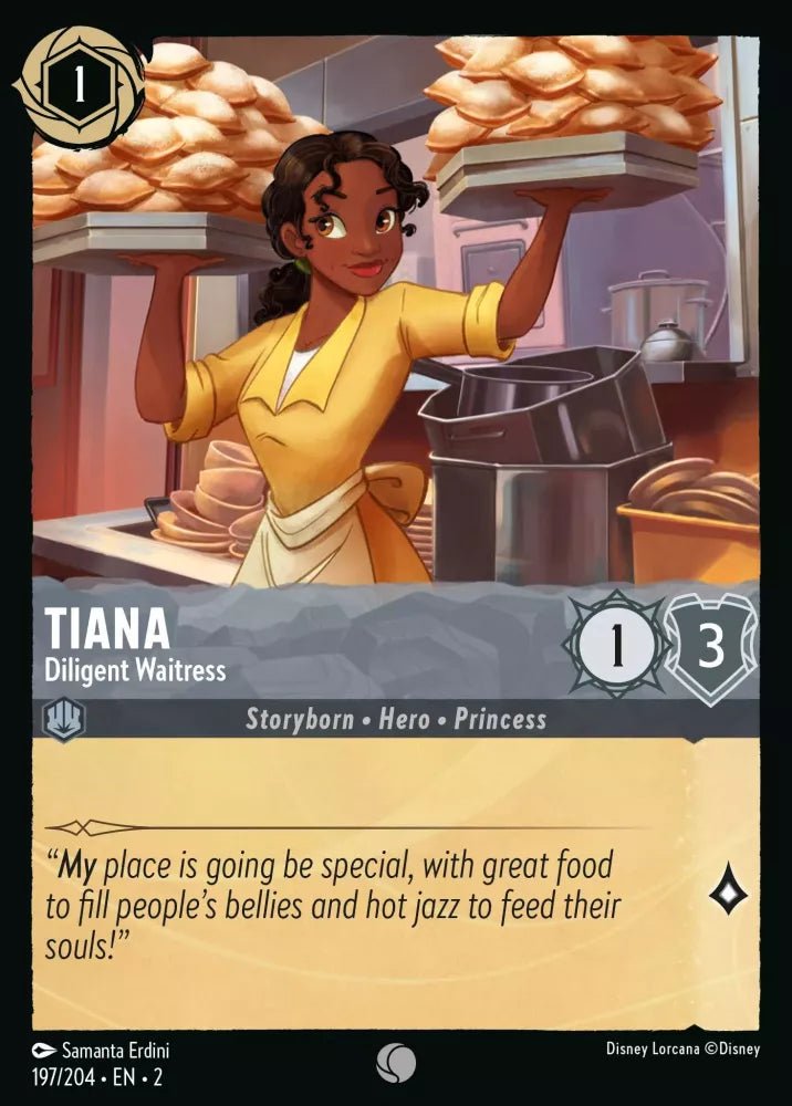 Disney Lorcana - [197/204][S2] - TIANA - Diligent Waitress ENG FOIL [M/NM] - The Great Illuminary -