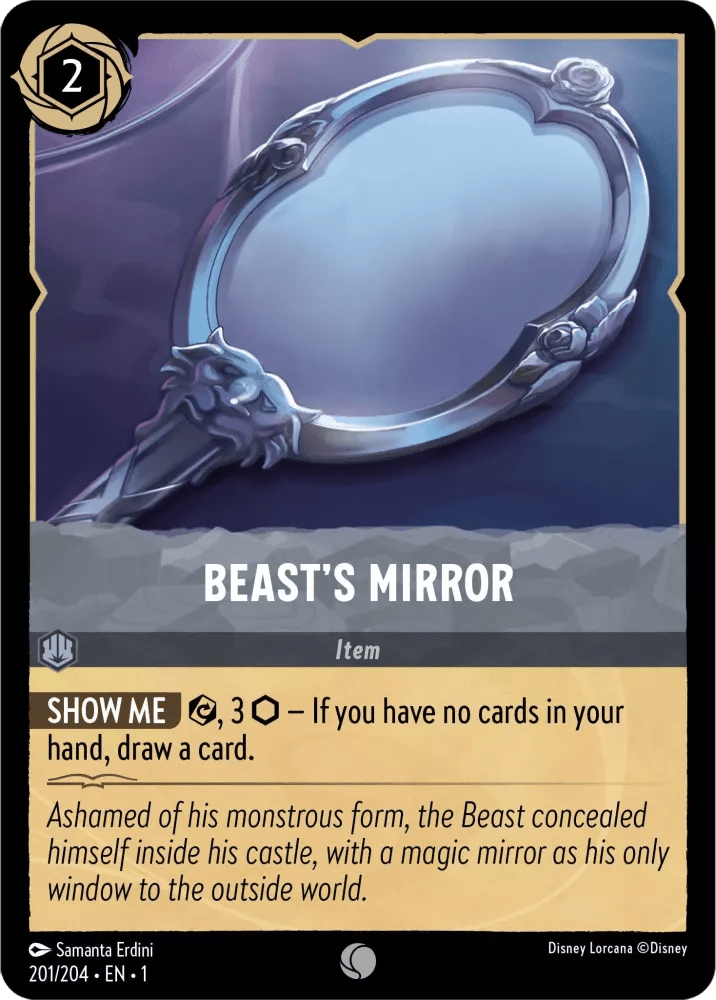 Disney Lorcana - [201/204] - BEAST'S MIRROR ENG FOIL [M/NM] - The Great Illuminary -