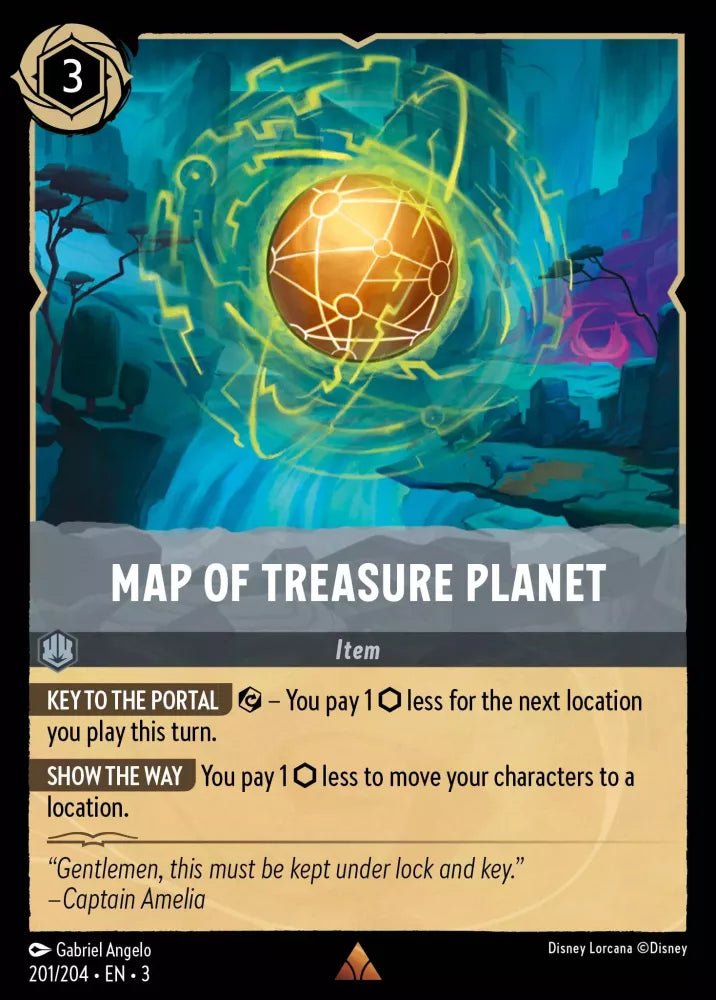 Disney Lorcana - [201/204][S3] - MAP OF TREASURE PLANET ENG NON-FOIL [M/NM] - The Great Illuminary -