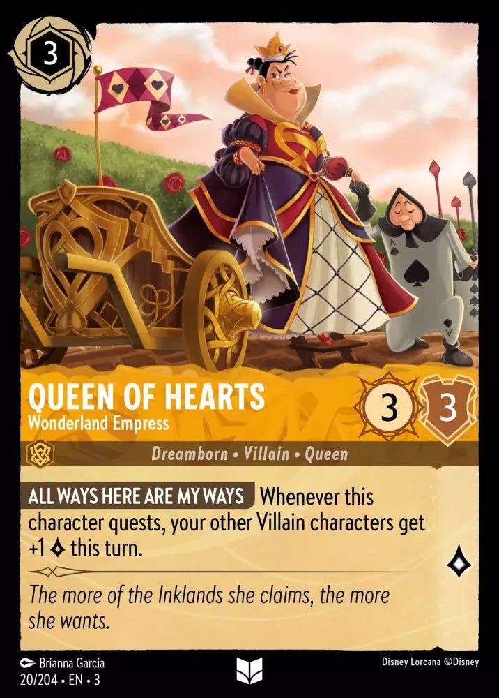 Disney Lorcana - [20/204][S3] - QUEEN OF HEARTS - Wonderland Empress ENG FOIL [M/NM] - The Great Illuminary -