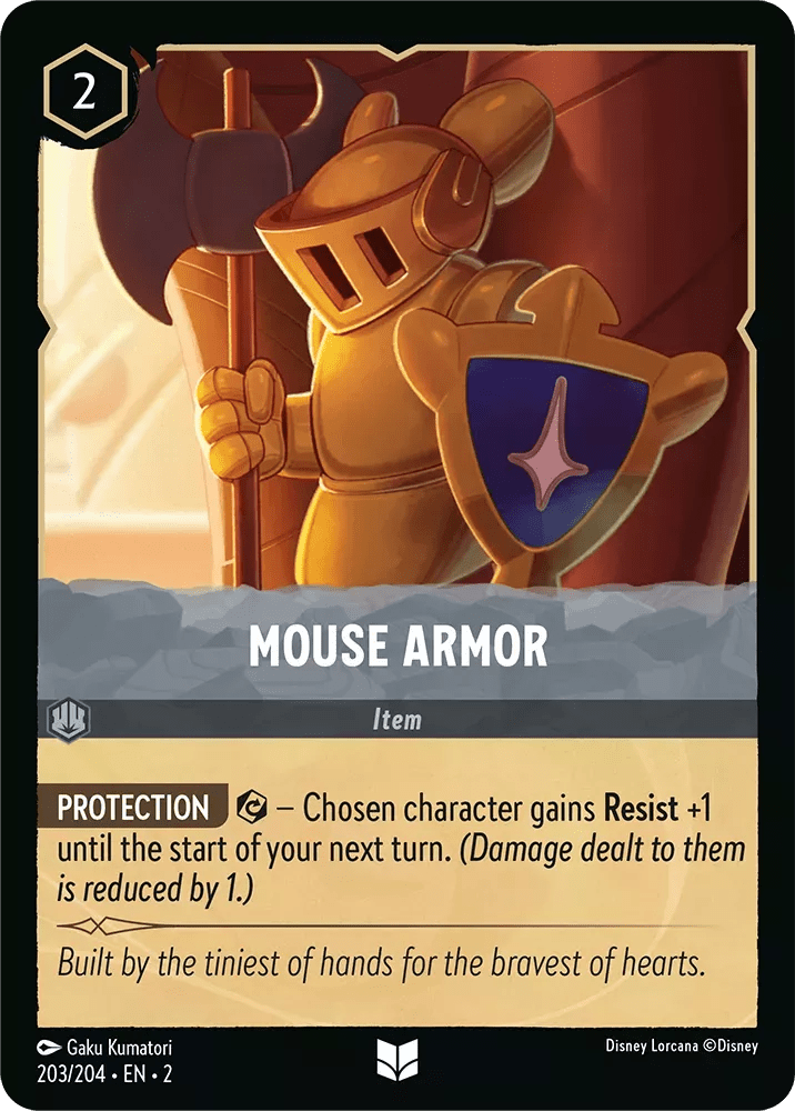 Disney Lorcana - [203/204][S2] - MOUSE ARMOR ENG FOIL [M/NM] - The Great Illuminary -