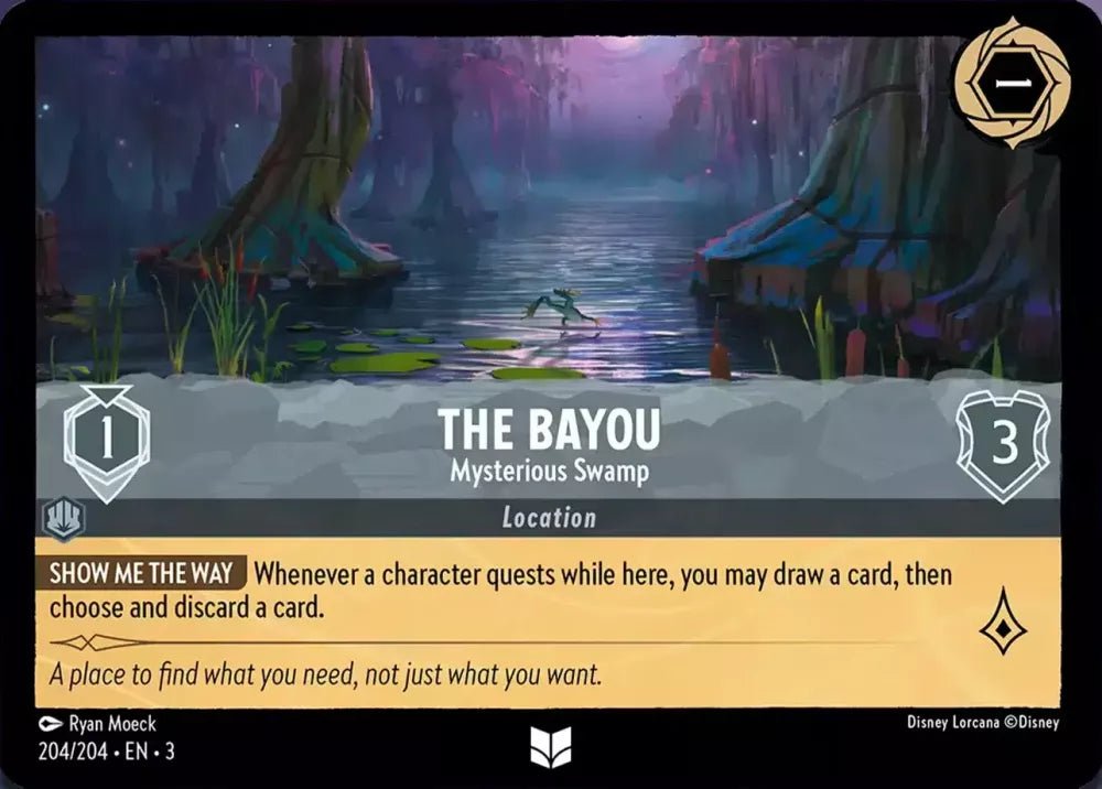 Disney Lorcana - [204/204][S3] - THE BAYOU - Mysterious Swamp ENG FOIL [M/NM] - The Great Illuminary -