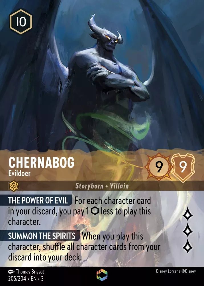 Disney Lorcana - [205/204][S3] - CHERNABOG - Evildoer ENG FOIL [M/NM] - The Great Illuminary -