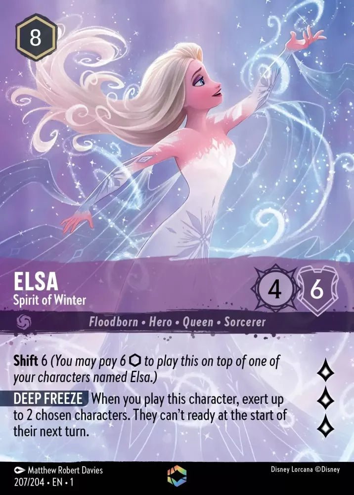 Disney Lorcana - [207/204] - ELSA - Spirit of Winter ENG FOIL [M/NM] - The Great Illuminary -