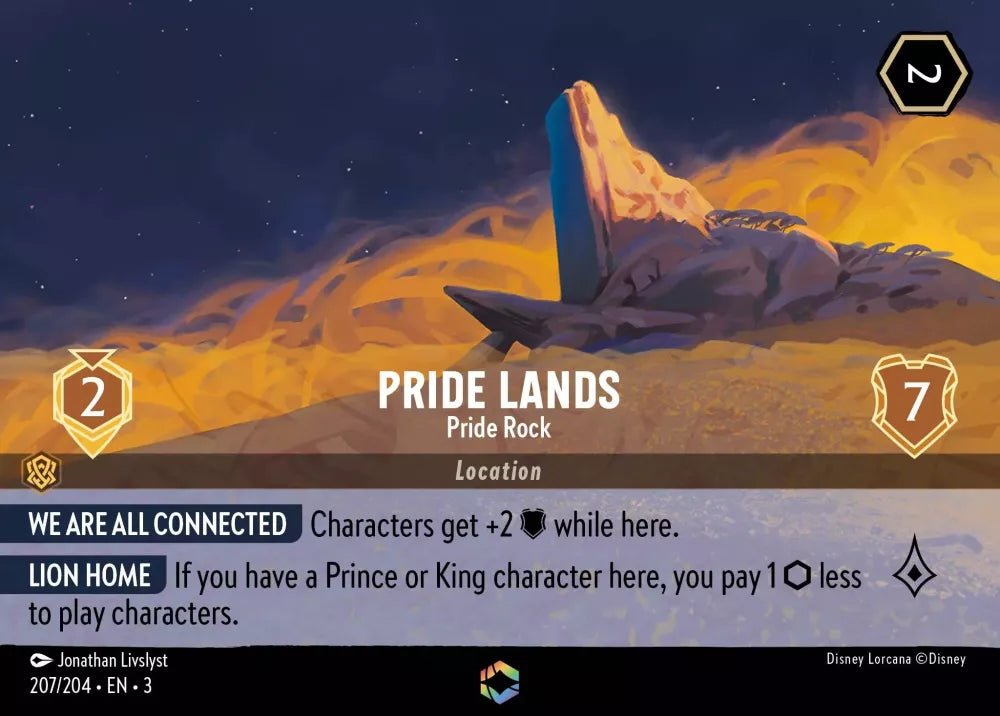 Disney Lorcana - [207/204][S3] - PRIDE LANDS - Pride Rock ENG FOIL [M/NM] - The Great Illuminary -