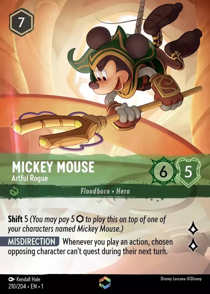 Disney Lorcana - [210/204] - MICKEY MOUSE - Artful Rogue ENG FOIL [M/NM] - The Great Illuminary -