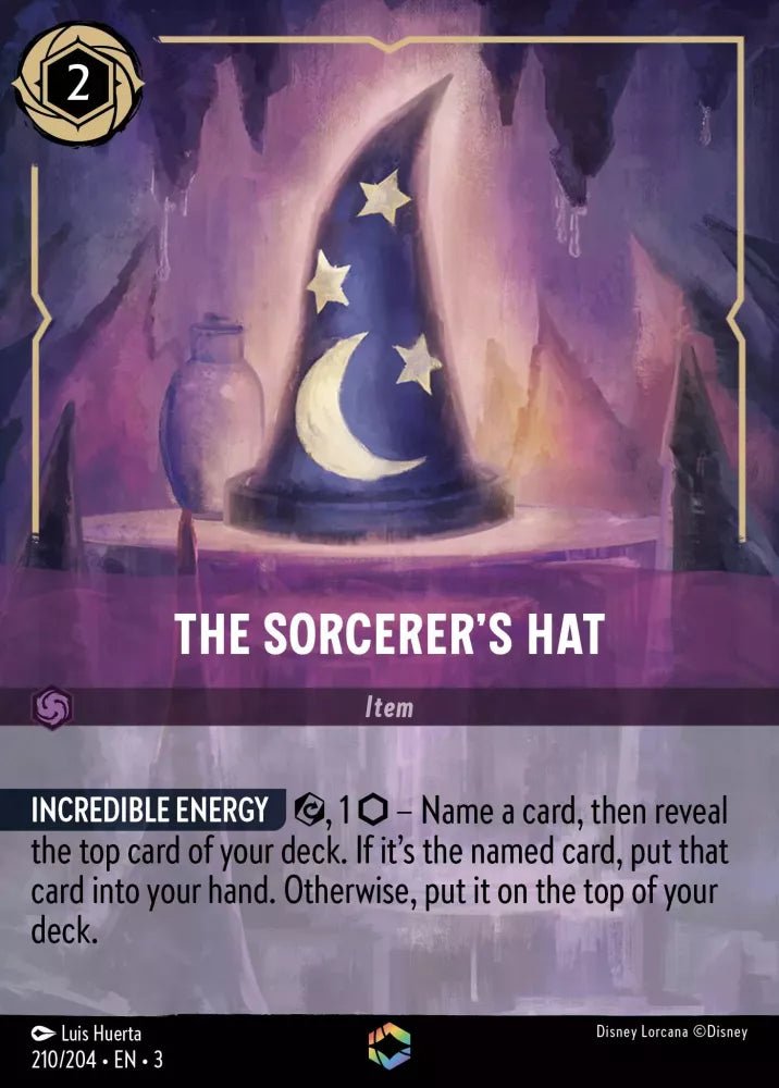 Disney Lorcana - [210/204][S3] - THE SORCERER'S HAT ENG FOIL [M/NM] - The Great Illuminary -