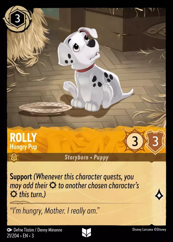 Disney Lorcana - [21/204][S3] - ROLLY - Hungry Pup - Wonderland Empress ENG FOIL [M/NM] - The Great Illuminary -