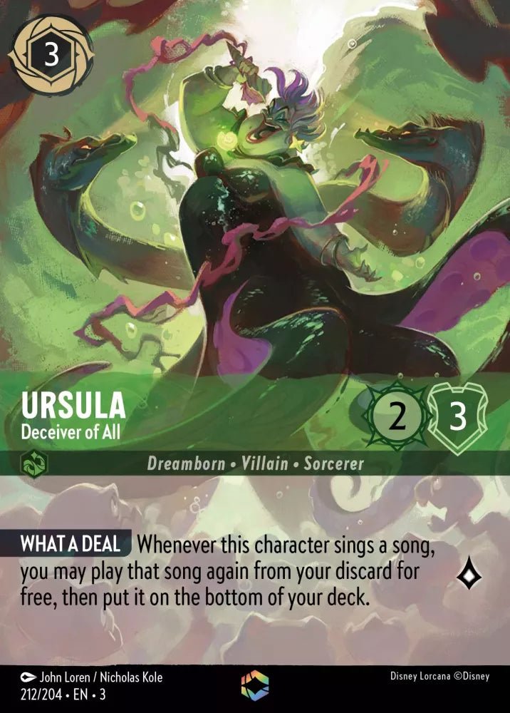 Disney Lorcana - [212/204][S3] - URSULA - Deceiver of All ENG FOIL [M/NM] - The Great Illuminary -