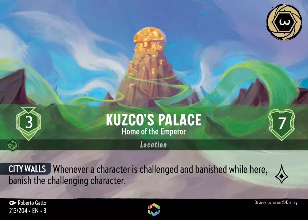 Disney Lorcana - [213/204][S3] - KUZCO'S PALACE - Home of the Emperor ENG FOIL [M/NM] - The Great Illuminary -