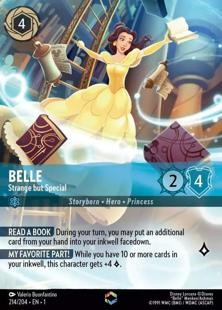 Disney Lorcana - [214/204] - BELLE - Strange but Special ENG FOIL [M/NM] - The Great Illuminary -