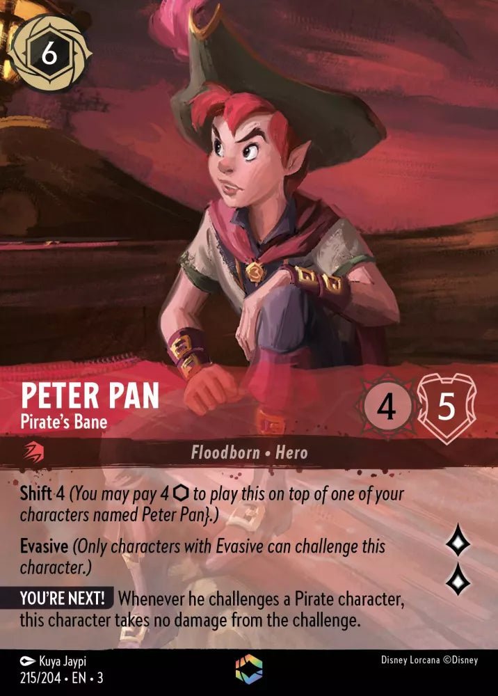 Disney Lorcana - [215/204][S3] - PETER PAN - Pirate’s Bane ENG FOIL [M/NM] - The Great Illuminary -