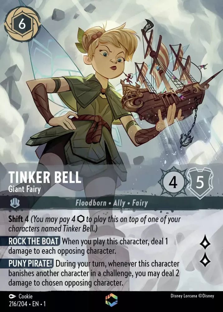 Disney Lorcana - [216/204] - TINKER BELL - Giant Fairy ENG FOIL [M/NM] - The Great Illuminary -