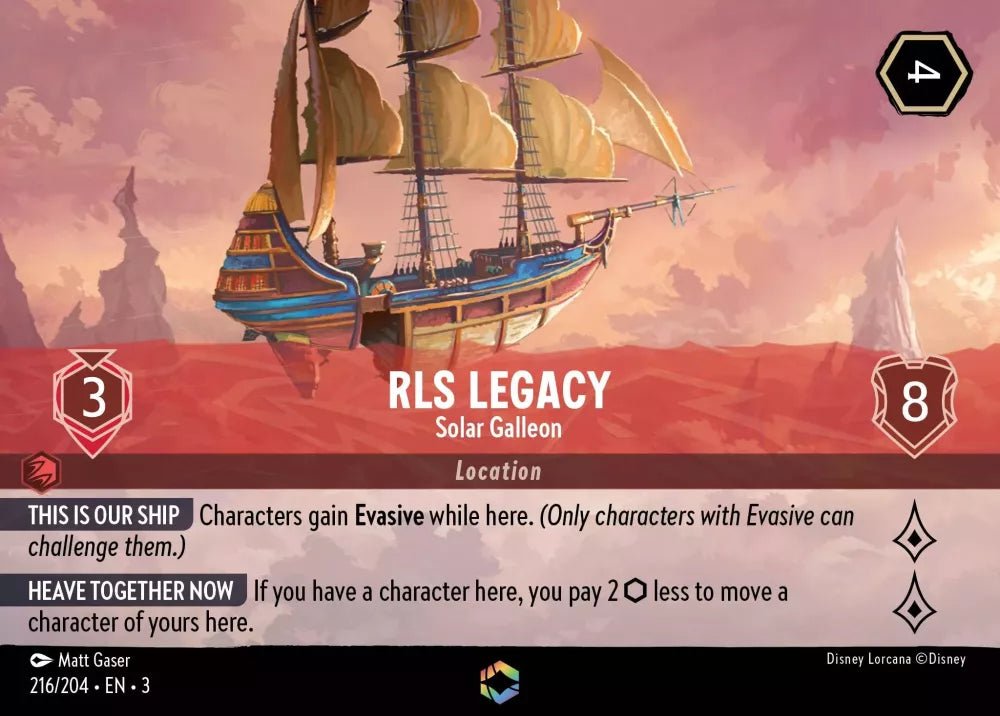 Disney Lorcana - [216/204][S3] - RLS LEGACY - Solar Galleon ENG FOIL [M/NM] - The Great Illuminary -