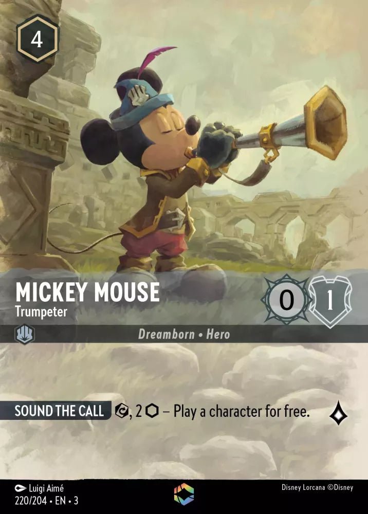 Disney Lorcana - [220/204][S3] - MICKEY MOUSE - Trumpeter ENG FOIL [M/NM] - The Great Illuminary -