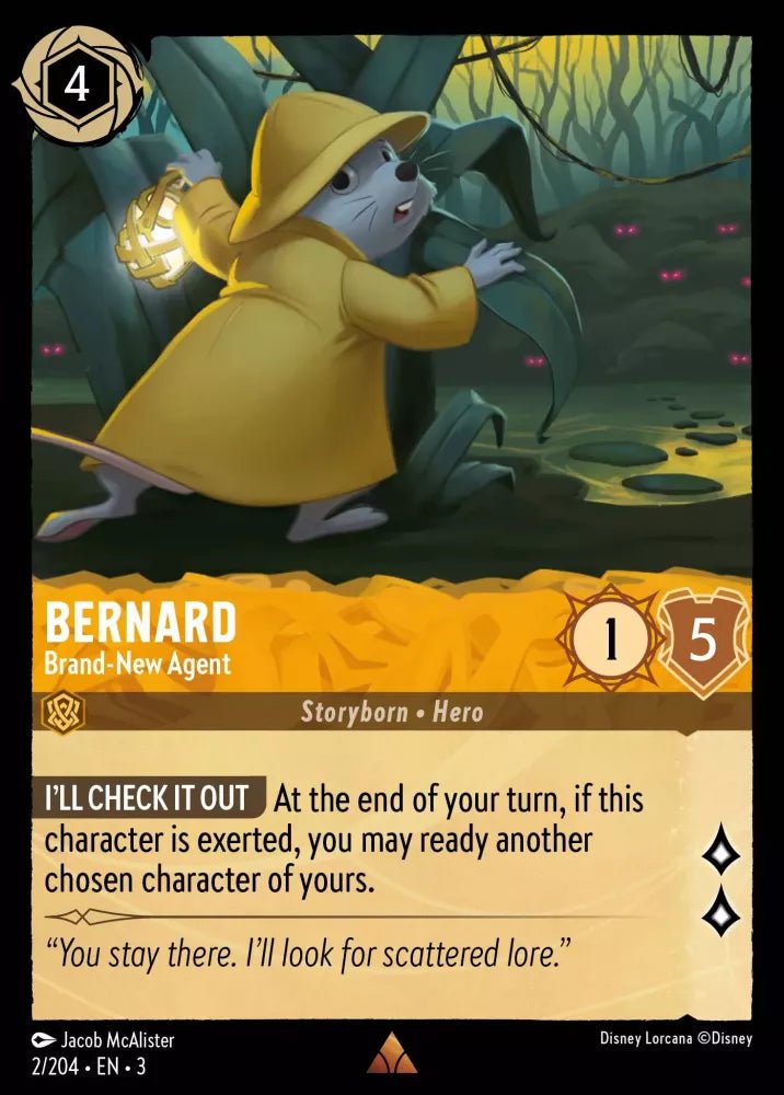 Disney Lorcana - [2/204][S3] - BERNARD - Brand-New Agent ENG FOIL [M/NM] - The Great Illuminary -